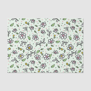 Papier Mousseline Joli Doodle Daisy Fleurs mignonnes Fille Motif