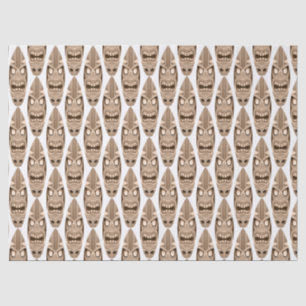 Papier Mousseline Joli Guerrier Visage Surfboards Découpage