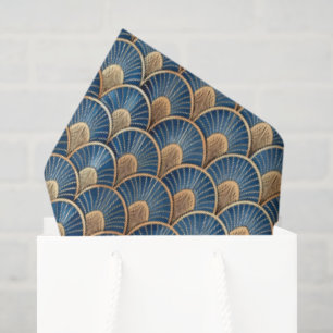 Papier Mousseline Joli motif de carreaux Art Déco