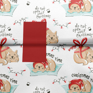 Papier Mousseline Joli Motif de chat de Noël Kitty