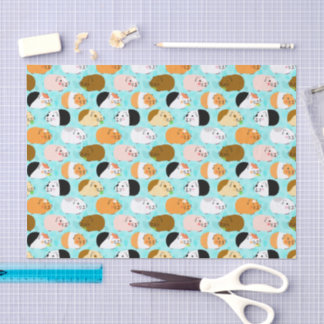 Papier Mousseline Joli motif de cochon d'Inde