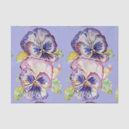 Papier Mousseline Joli Motif de Lavande Florale Fleur Pansy