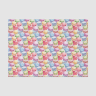 Papier Mousseline Joli motif de macarons carrelés