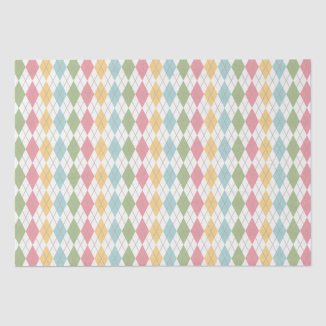 Papier Mousseline Joli Motif Jacquard Pastel (Recto)