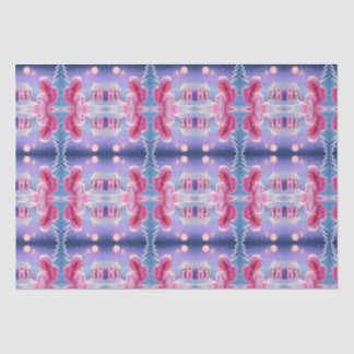 Papier Mousseline Joli Noël Élégant Rose Féminin