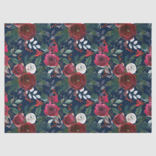 Papier Mousseline Joli Noël Grenadine Rouge Mistletoe Noël