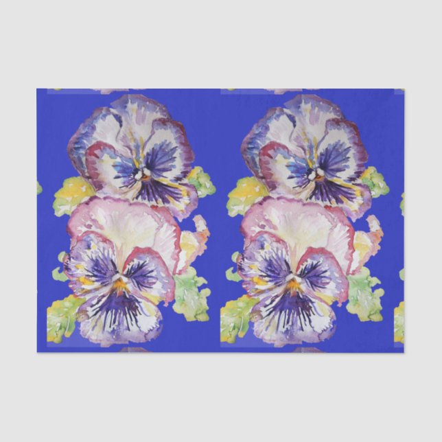 Papier Mousseline Joli Pansy Flower Motif (Recto)