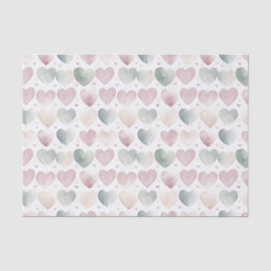 Papier Mousseline Joli Pastel Aquarelle Motif de coeur