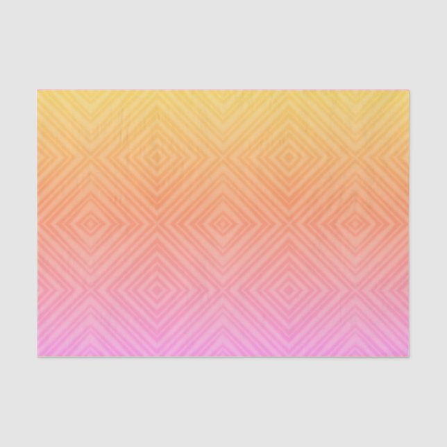 Papier Mousseline Joli Pastel Hypnotique Diamant Moderne Pop Art (Recto)