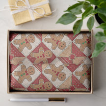 Joli patchwork de bonhomme en pain d'épice de Noël
