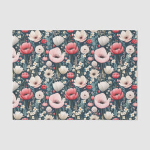 Papier Mousseline Joli Poppies Roses