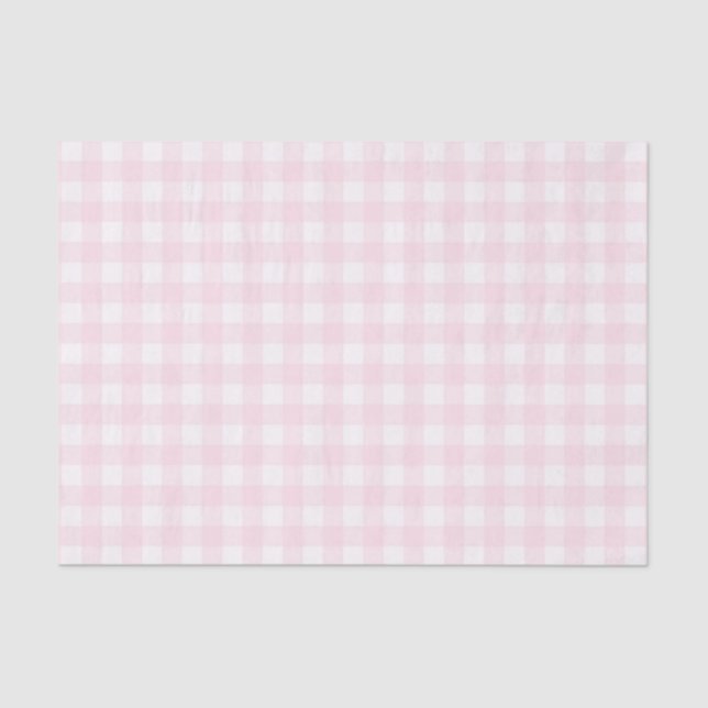 Papier Mousseline Joli rose pâle En vichy Motif vérifié (Recto)