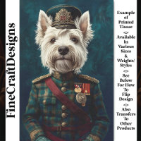 Joli Westie Blanc, Uniforme Militaire CF1 Découpag