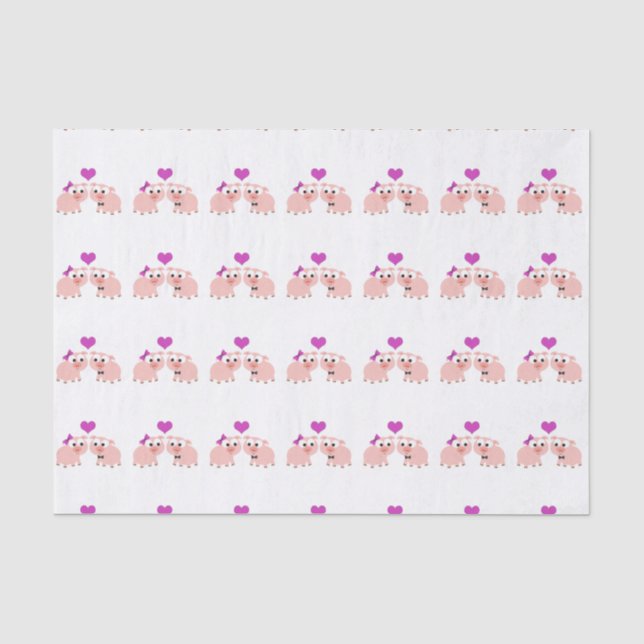 Papier Mousseline Jolie amour de porc (Recto)