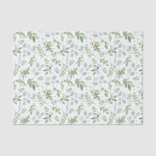 Papier Mousseline Jolie aquarelle Verdure Eucalyptus Motif