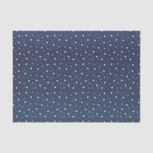 Papier Mousseline Jolie ardoise étoiles bleues et de blanc