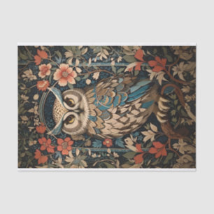Papier Mousseline Jolie Chouette Brown William Morris Inspiré Floral