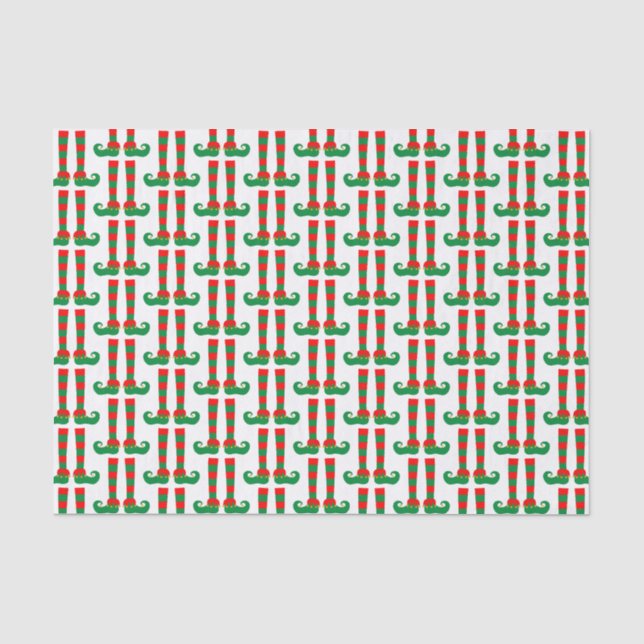 Papier Mousseline Jolie collant cadeau elfe de Noël (Recto)