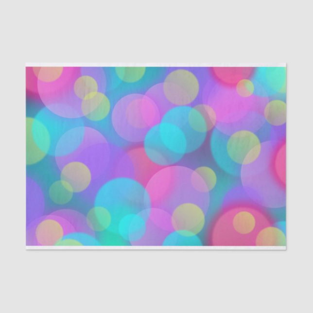 Papier Mousseline Jolie couleur Bokeh Circles Design (Recto)