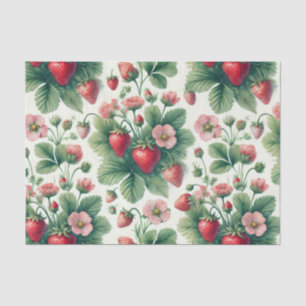 Papier Mousseline Jolie découpage de fraises d'été