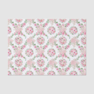 Papier Mousseline Jolie et douce fleurs roses motif Decoupage