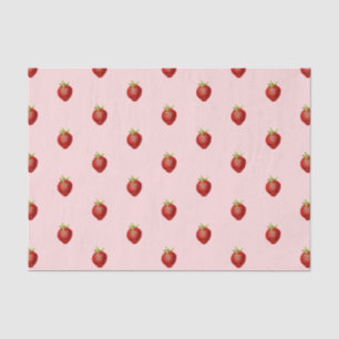 Papier Mousseline Jolie Fille Fraise Rose Tendre 