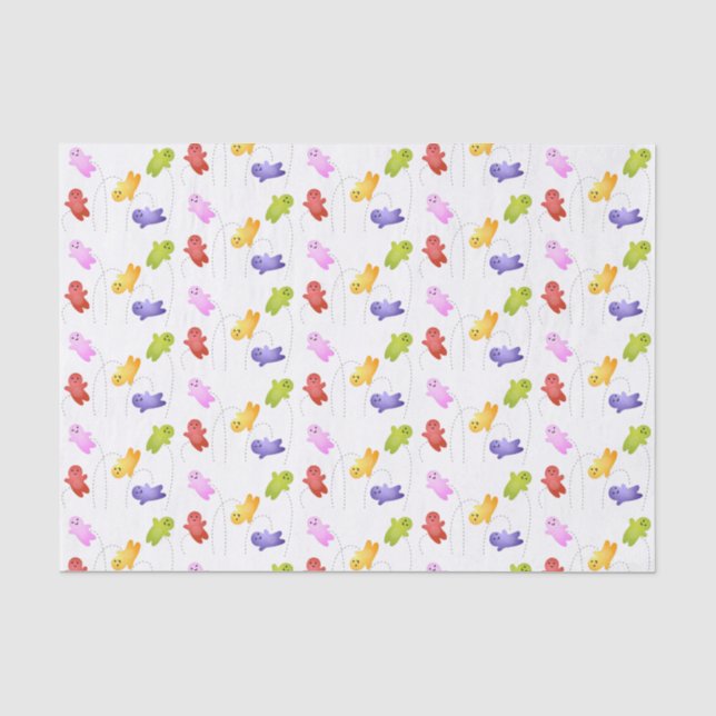Papier Mousseline Jolie gelée bébés bonbons bonbons dessin animé (Recto)