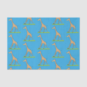 Papier Mousseline Jolie girafe avec dessin animé de papillon