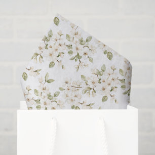Papier Mousseline Jolie Mariage Arbre Fleurissant Crème
