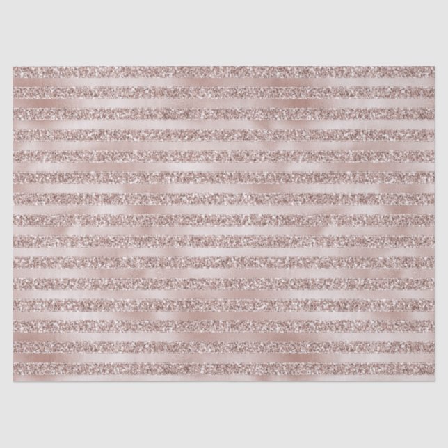 Papier Mousseline Jolie Parties scintillant rose pâle rayures (Recto)