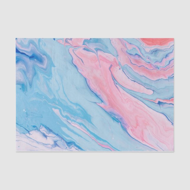 Papier Mousseline Jolie peinture coulée pastel (Recto)