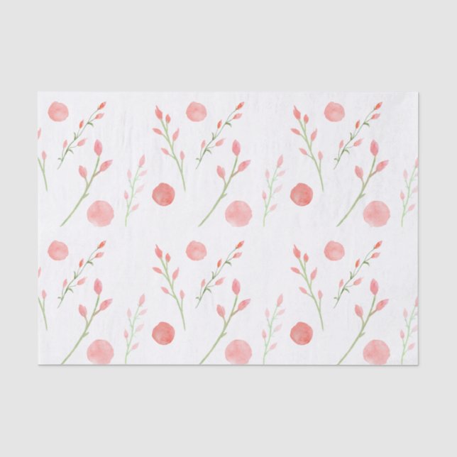 Papier Mousseline Jolie rose Roses Aquarelle Floral (Recto)
