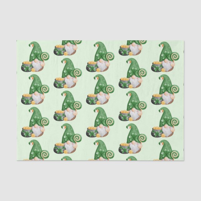 Papier Mousseline Jolie Saint Patrick's Day Lucky Gnomes (Recto)