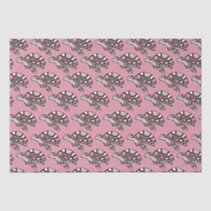 Papier Mousseline Jolie tortue de mer rose