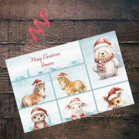 Jolies Ponies Otter Fox Ours Agneau Joyeux Noël