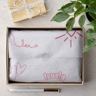 Papier Mousseline Jolis cœurs roses et motifs de love seamless