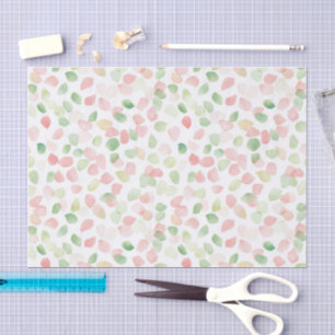 Papier Mousseline Jolis Pétales de Fleur Rose Menthe Pâle Anniversai