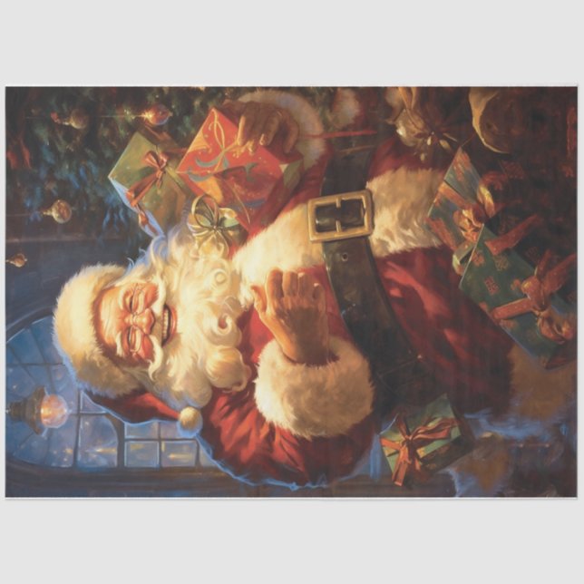 Papier Mousseline Jolly Père Noël (Recto)