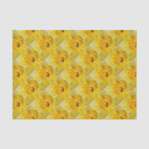 Papier Mousseline jonquille jaune