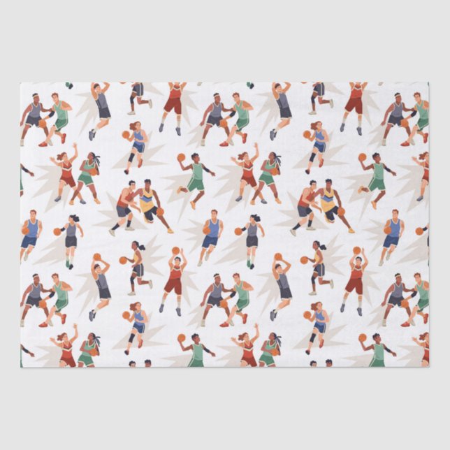 Papier Mousseline Joueur De Basket (Recto)