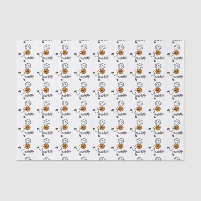 Papier Mousseline Joueur de basketball de base Figure Stick (Recto)