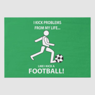 Papier Mousseline Joueur de football de sport Football Soccer