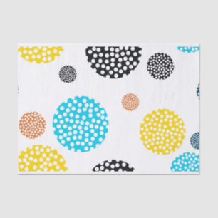 Papier Mousseline Joueuse, tendance, cool, amusante, cercles pointil
