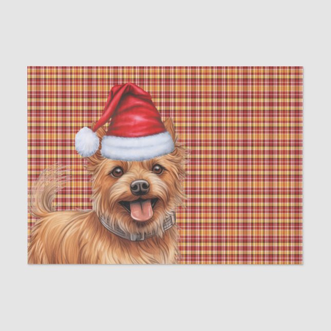 Papier Mousseline Jour de Noël australien Terrier Dog (Recto)