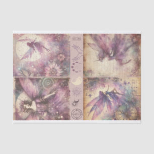 Papier Mousseline Journal de junk de purpe d'artiste multimédia mixt