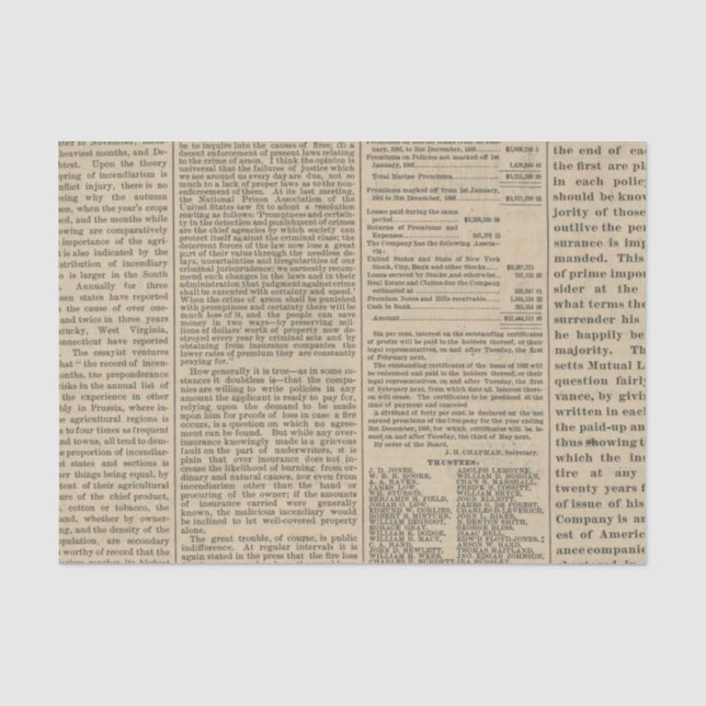Papier Mousseline Journal vintage (Recto)