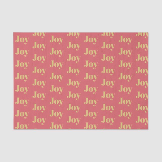Papier Mousseline Joy Christmas Tissue Paper (Recto)