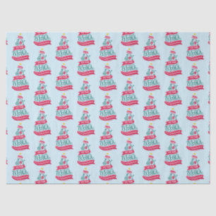Papier Mousseline Joy to the World Christmas Citation Typographie