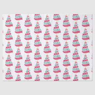 Papier Mousseline Joy to the World Christmas Citation Typographie