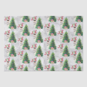 Papier Mousseline Joy Typography   Christmas Llama Motif